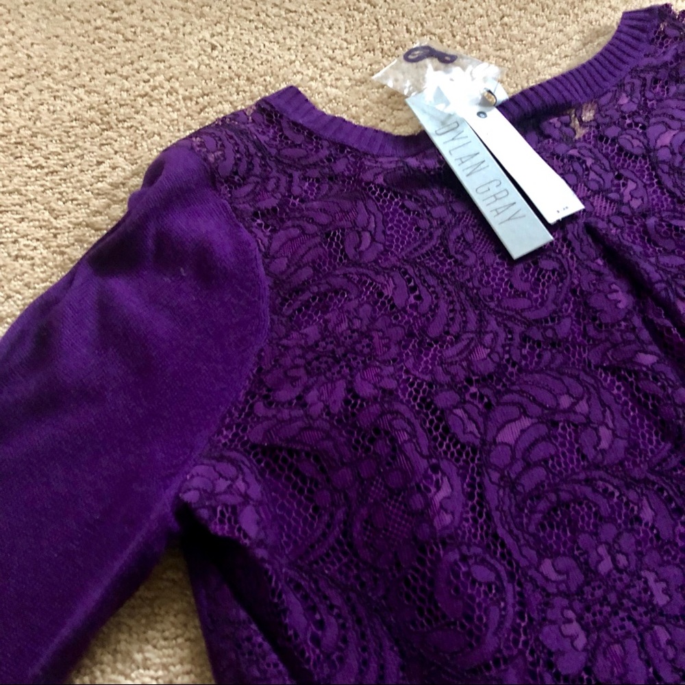 NWT✨ Lace Back Sweater
